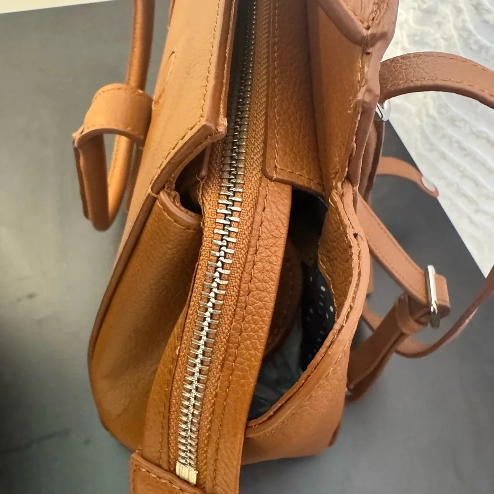 Tan Leather Laptop Tote - Structured Women's Work Bag by Wool and Oak